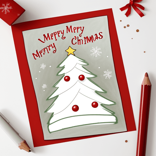 AI generated: simple drawing christmas cards