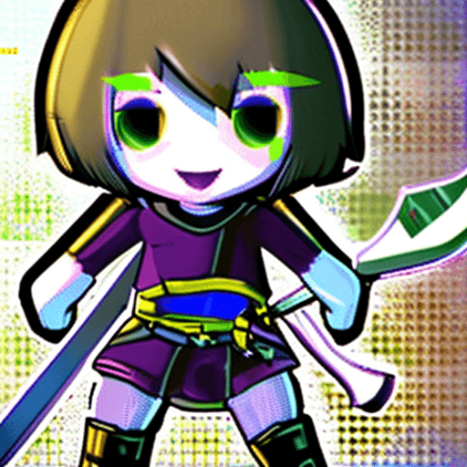 AI generated: <lora:Undertale Chara:1> Undertale Chara, holding knife, evil smile, dark aura, looking at viewer