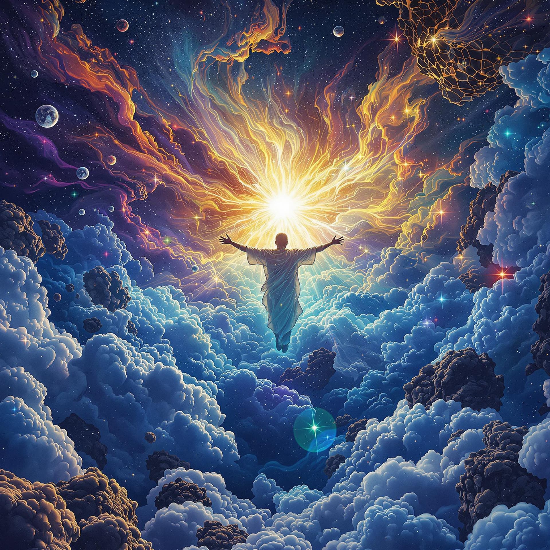 AI generated: IIn high definition, highly detailed surreal, psychedelic, and trippy. A picture of a deceased perso...