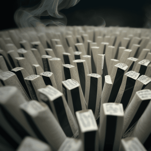 AI generated: A sea of  cigarettes ashes