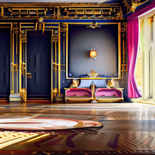 AI generated: highres, 8k, magnificent queens room, elegant, beautiful, woman