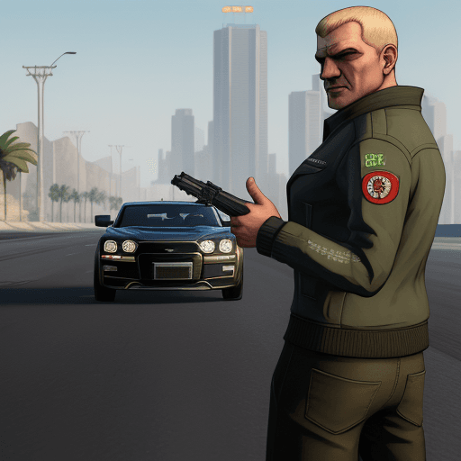 AI generated: Флакон с духами на котором написано GTA