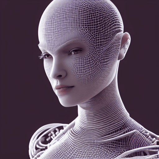 AI generated: complex 3d render ultra detailed of a beautiful porcelain profile woman android face, cyborg, roboti...