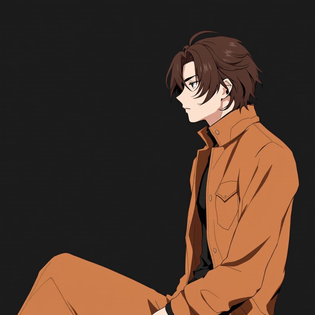 AI generated: score_9, score_8_up, score_7_up,source_anime,1guy,solo,brunette hair,mid-length hair,wavy,artfully t...