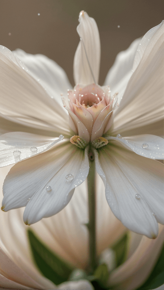 AI generated: Generate a high-resolution macro photograph showcasing the intricate details of a blooming flower. F...