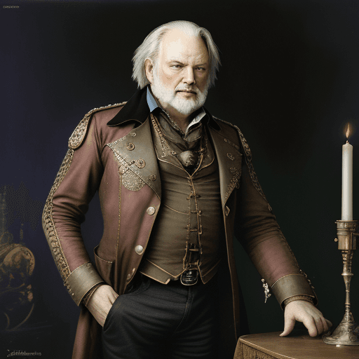 AI generated: High resolution photography COLORED STEAMPUNK STYLE  Victor Hugo est un poète, ULTRA MODERN dramatur...