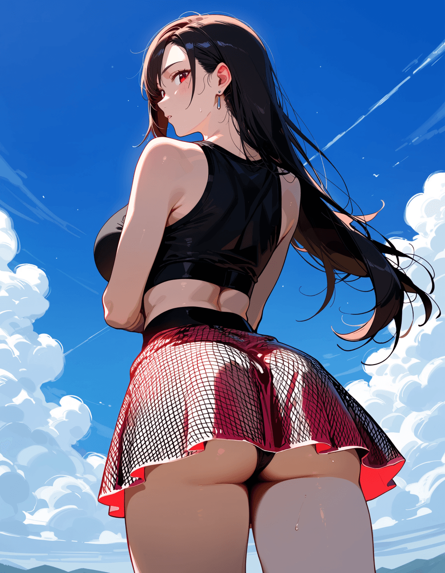 Satin & Mesh Micro Skirt