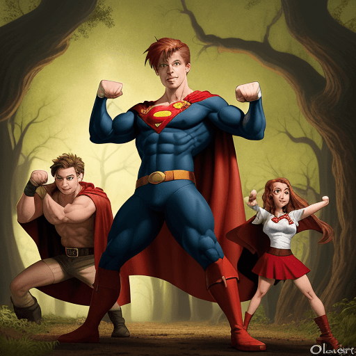 AI generated: In the style of sally and philberts great oak adventure by oliver messner, a cartoon character named...