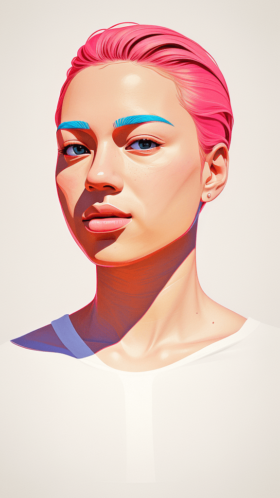 AI generated: (best quality, ultra-detailed, realistic:1. 2) Anthony, clean lines, minimalist artwork, vibrant col...