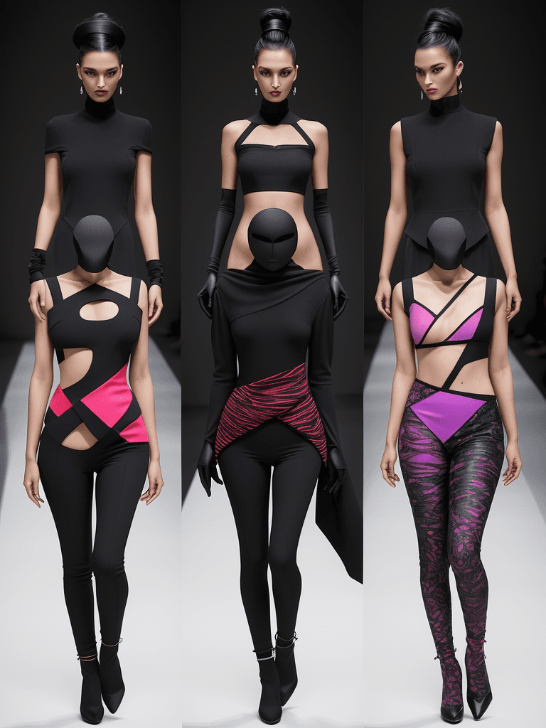AI generated: Generate an alluring fashion concept that fuses contemporary elegance with avant-garde flair. Instru...