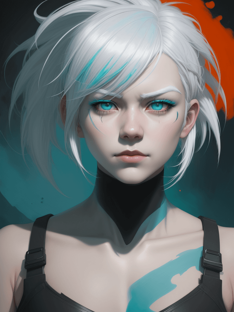 AI generated: Like from game Deadlock character HAZE


an image of a girl with white hair, in the style of ross tr...