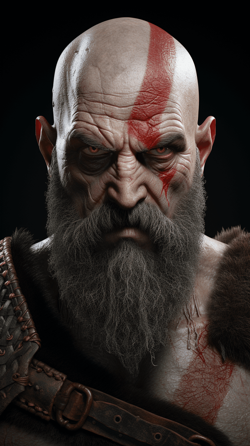 AI generated: Hyper realistic God of War character design, Kratos, void arcanist, mist, photorealistic, octane ren...