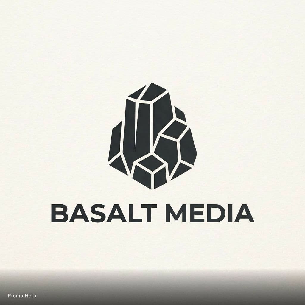AI generated: WITHOUT THE BONE MAKE JUST BASALT FIX THE IMAGE WITHOUT THE BONE AND TITLE BASALT MEDIA
