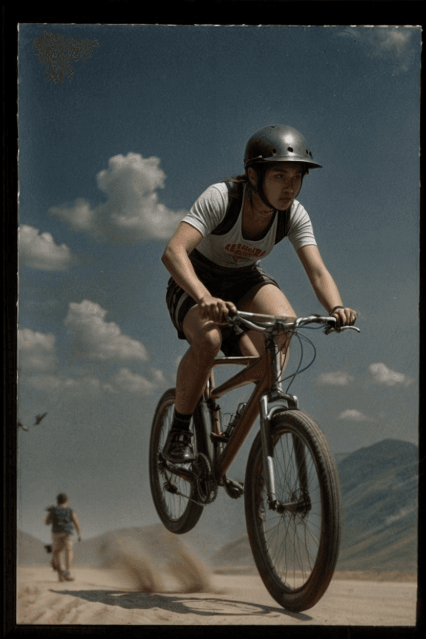 AI generated: the year was 1984.. we were young, BMX, friends, love, trending on artstation, sharp focus, studio p...