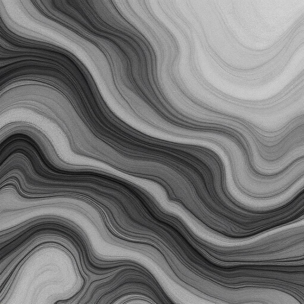 AI generated: Grayscale texture with a predominance of 20% black; suggestive rhythmic curvilinear textures to conv...