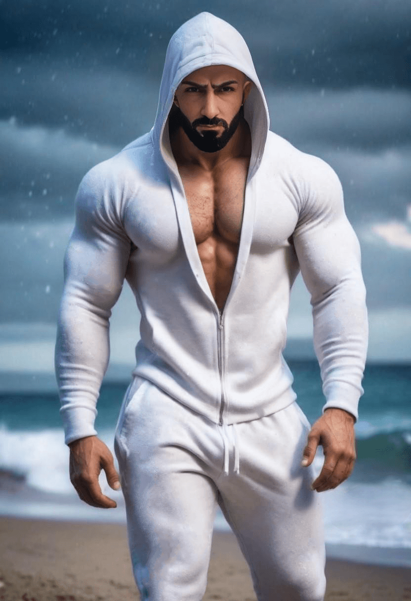 AI generated: cartoon 3D sunny bright Pixar-style image : 35 years old: handsome man , warrior man, light brown be...