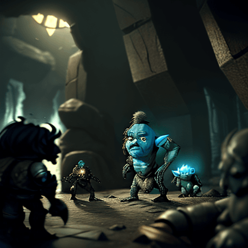 AI generated: bogtroll war with golems, secret, sneaky, devious, masters, 8k, nanites, no errors, perfect, volumet...