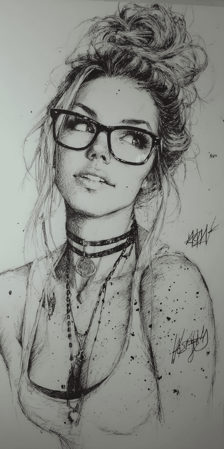 AI generated: pencil sketch, female --chaos 75 --ar 1:2 --profile n19tbh9 --stylize 750 --v 7