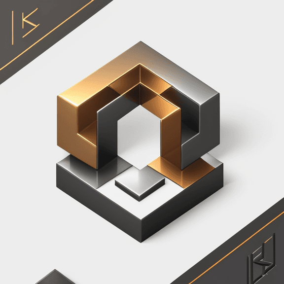 AI generated: Create an isometric perspective logo with the letters 'S', 'K', 'S' arranged in an organized fashion...