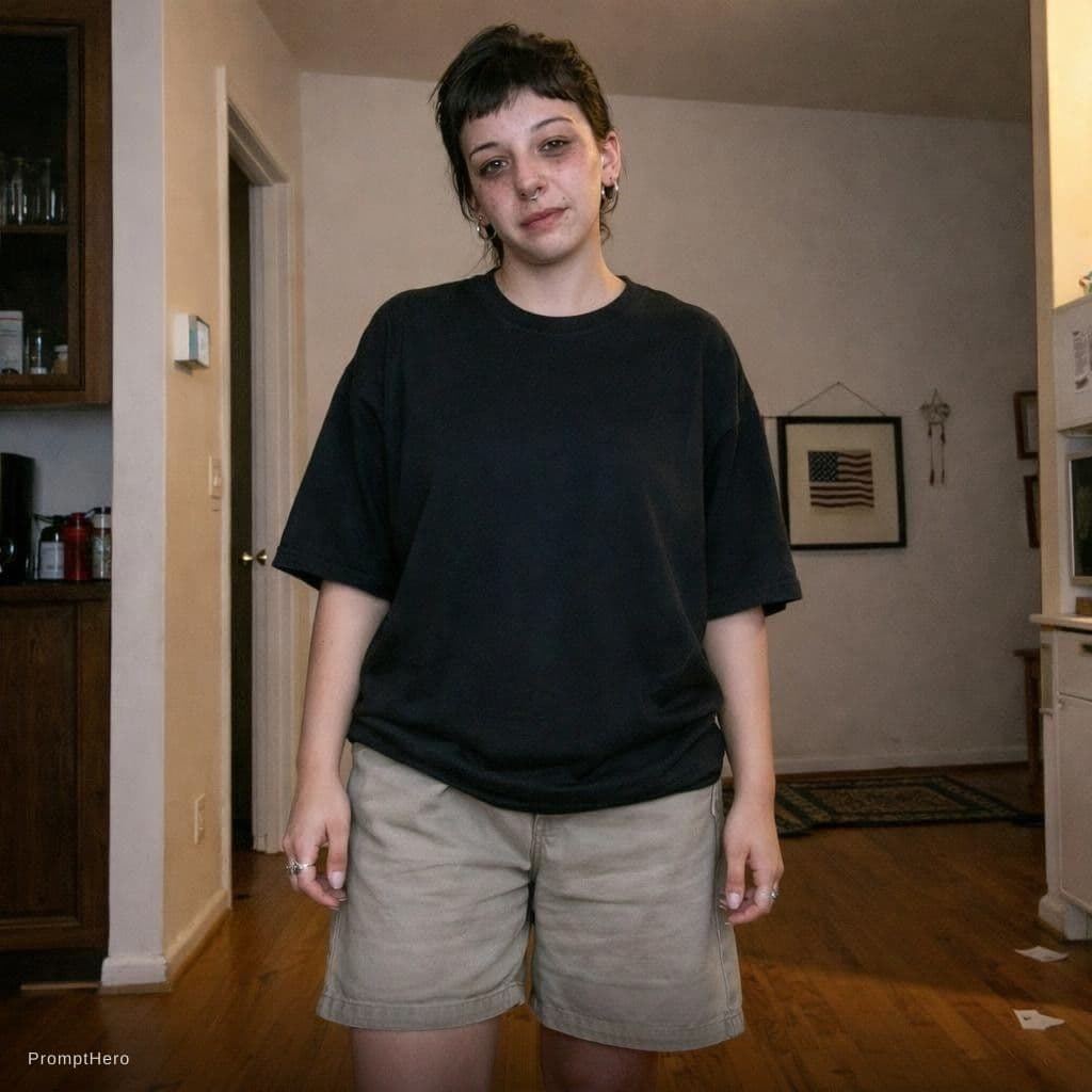 AI generated: With short and tshirt
