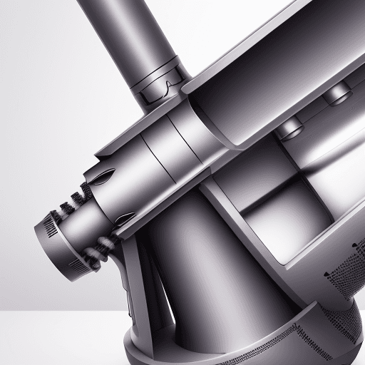 AI generated: Product close-up, Dyson, studio setting, using a 90mm, with lighting bright midday studio environmen...