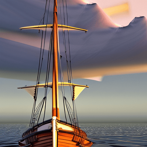 AI generated: Photo of a ultra realistic sailing ship, dramatic light, pale sunrise, cinematic lighting, battered,...