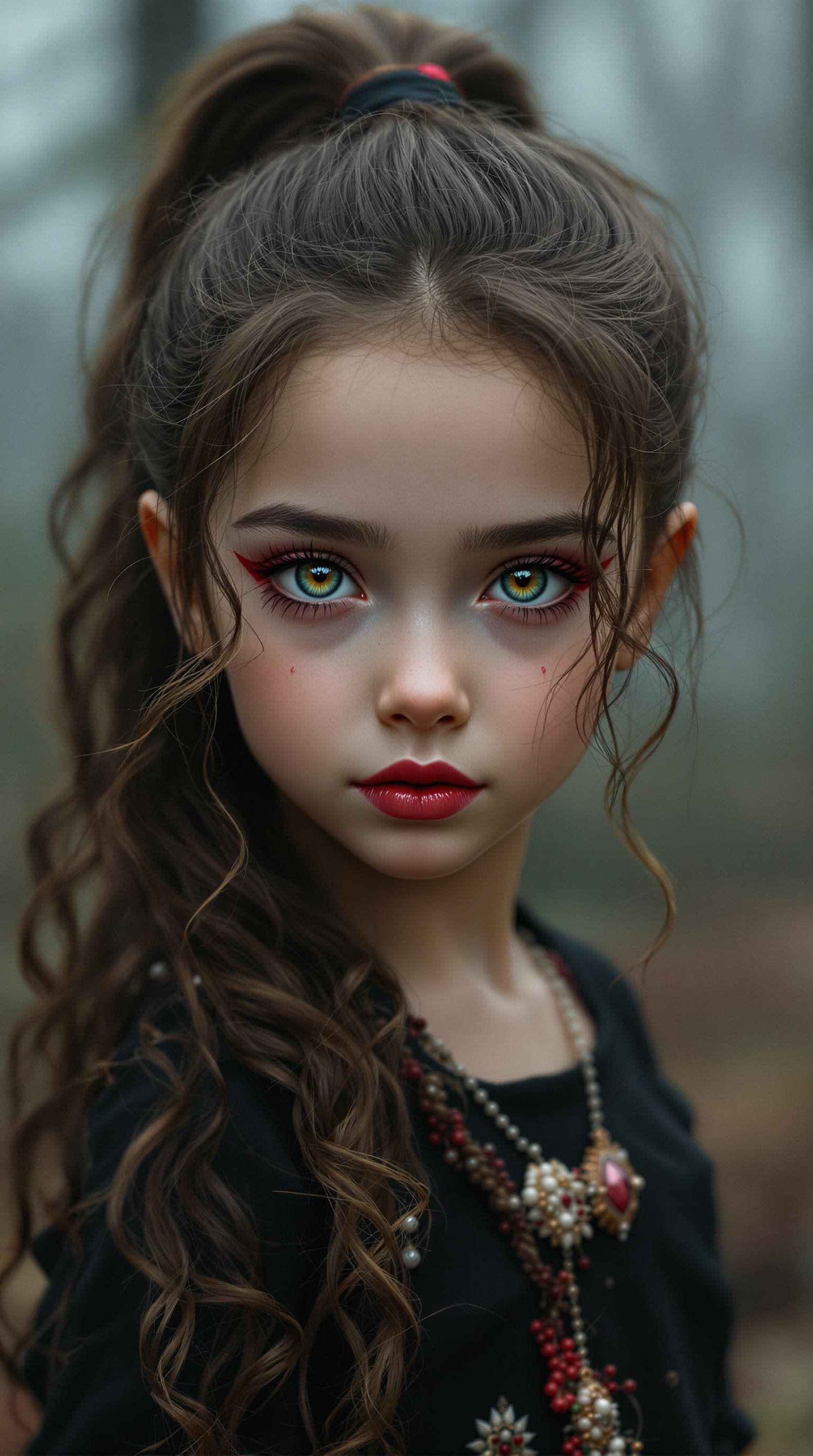 AI generated: a professional photo of a exceptionally beautiful girl in the world (age 7), (seven year old) of a e...