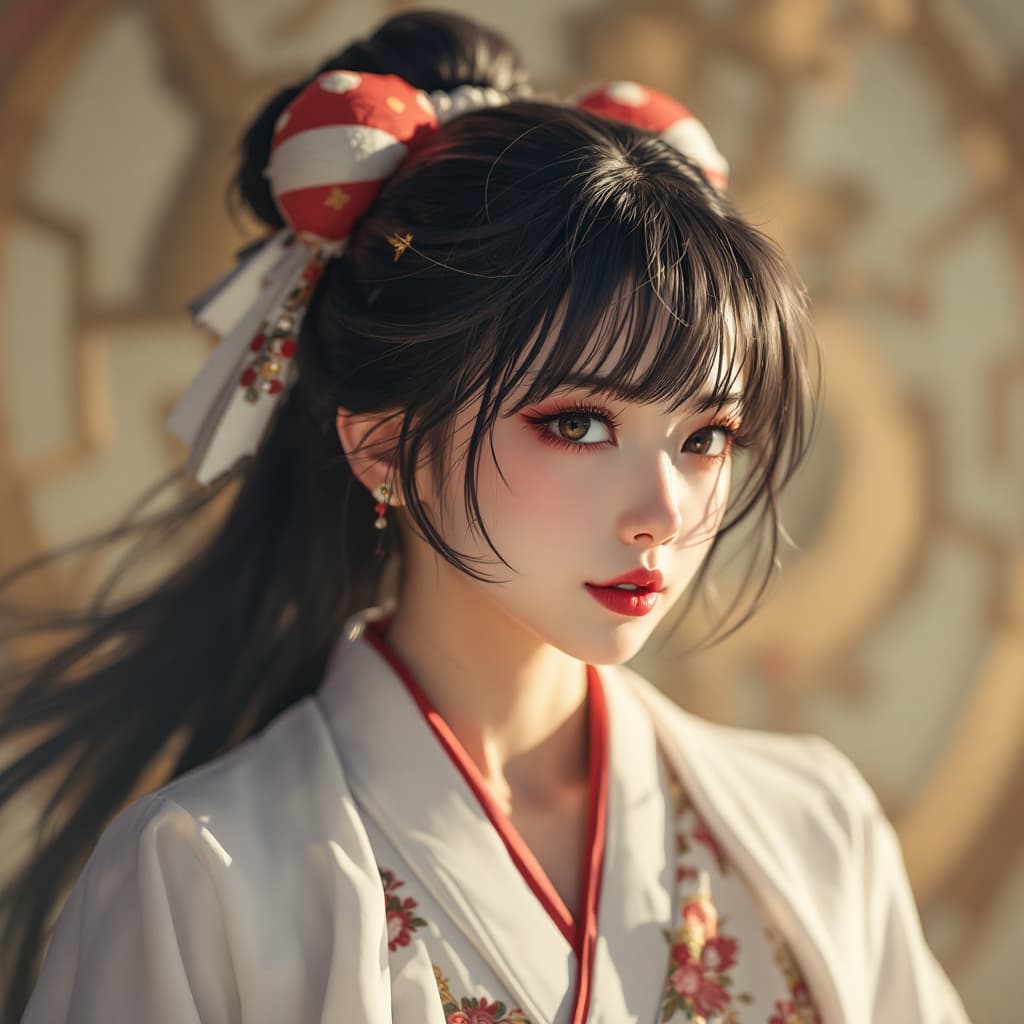AI generated: 　　Japanese anime style, a Japanese women,triumphant expression