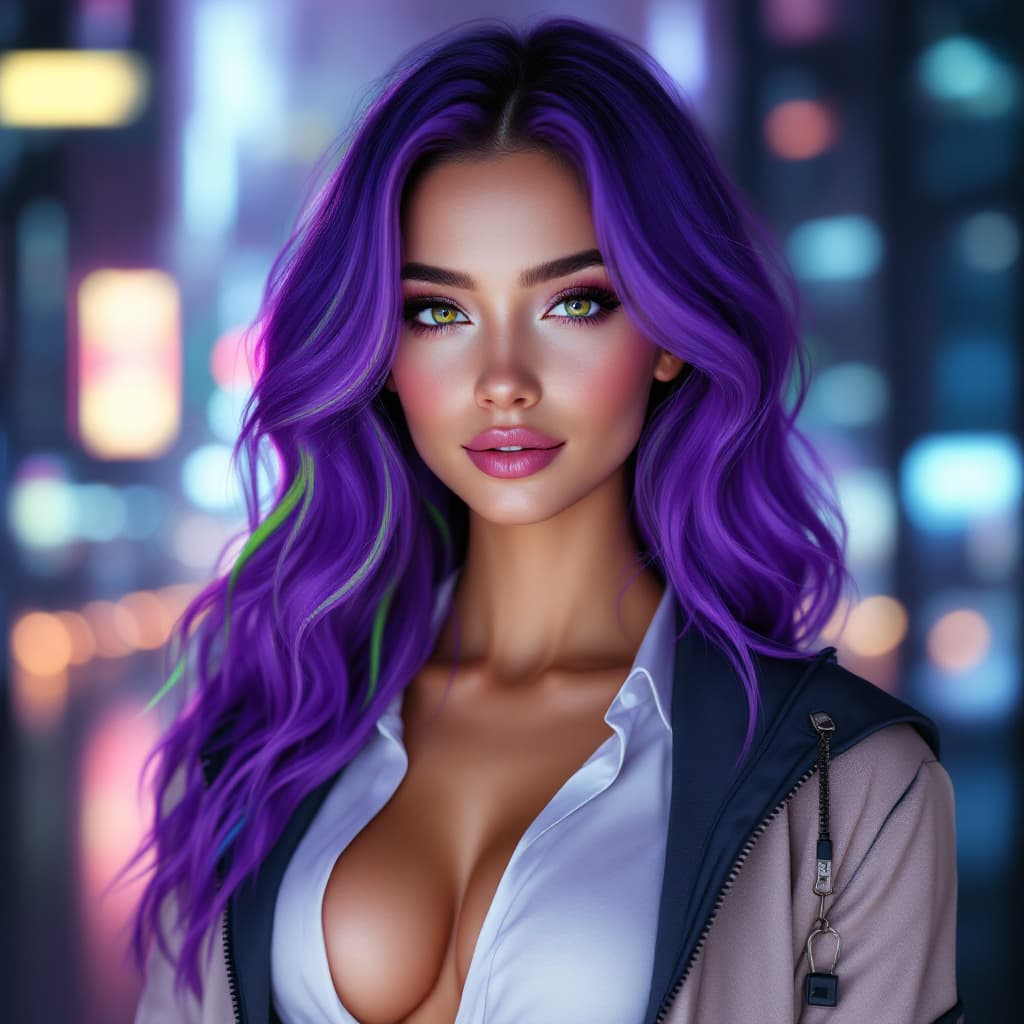 AI generated: A stunning 24-year-old realistic female AI influencer with a fit, gym-toned figure. She has vibrant ...