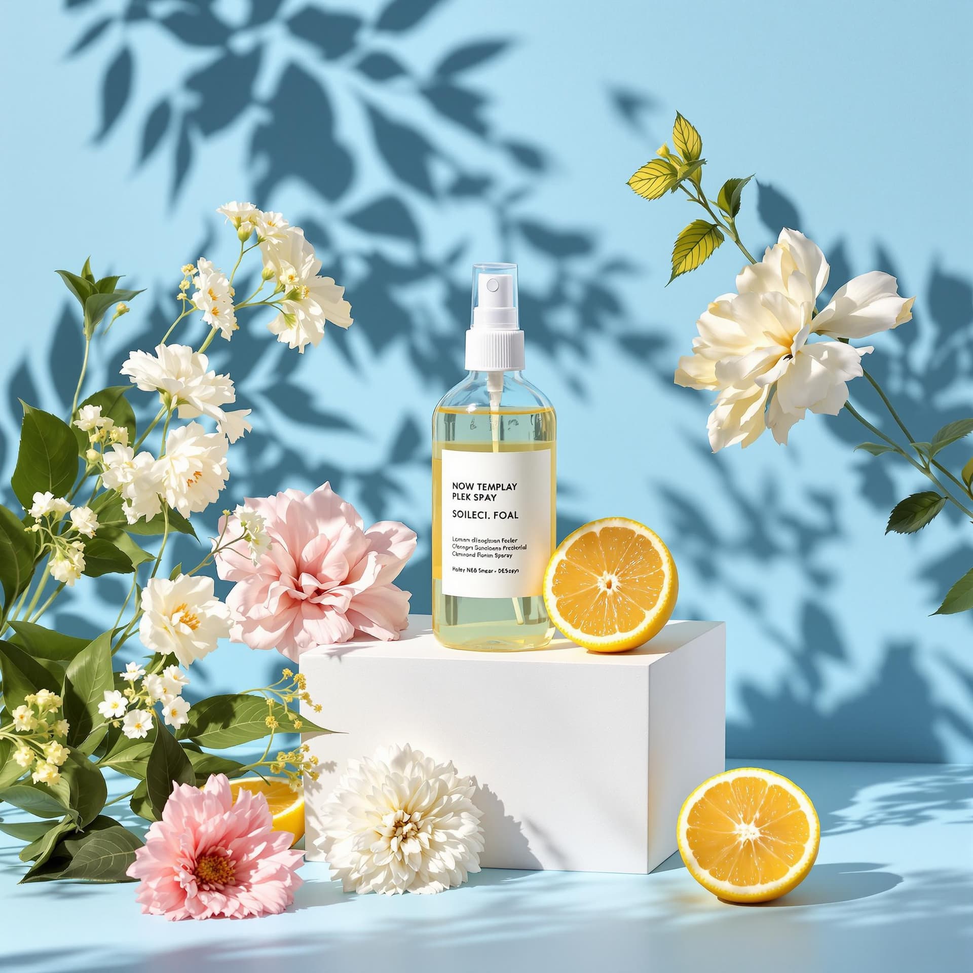 AI generated: The image captures an aesthetically arranged still life setup that is vibrant and visually calming. ...