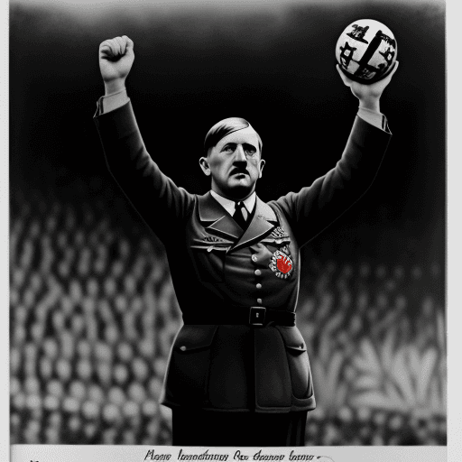 AI generated: Adolf Hitler winning Ballon d'Or