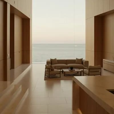 AI generated video: Ultra realistic cinematic luxury residence in Brickell Miami, quiet luxury aesthetic, architectural ...