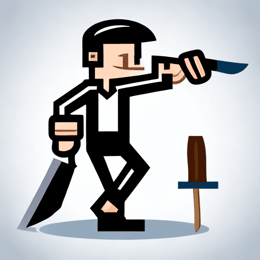 AI generated: A 2d vector character with hammer on the hand, simple stick character, plain white background,