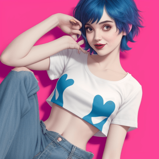 AI generated: manic pixie dream girl crop top