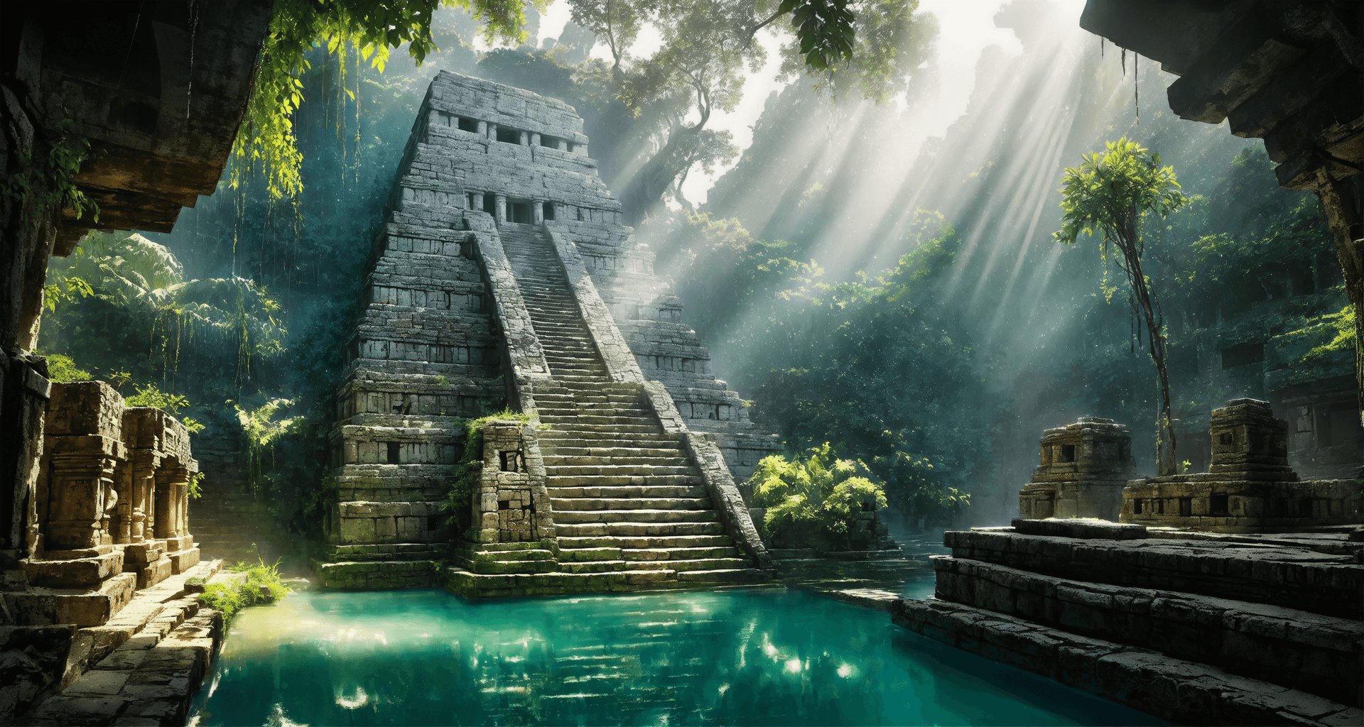 AI generated: Zero Down wide-angle shot, an Indiana Jones Scene. ((enigmatic ambiance)), ((fascinating)), ((timele...