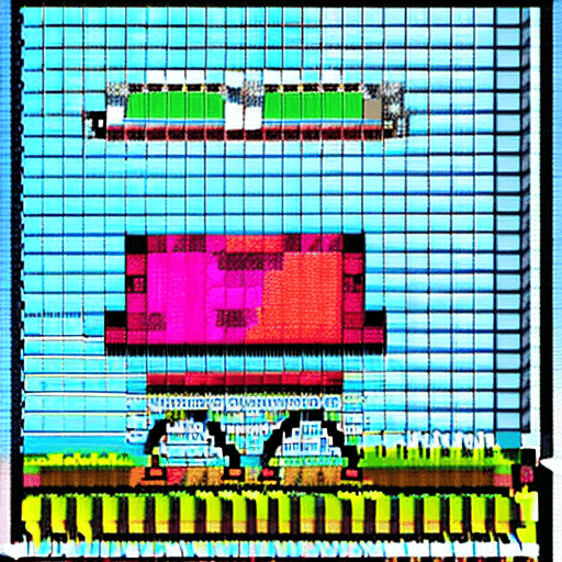 AI generated: reading book with man,pixel art