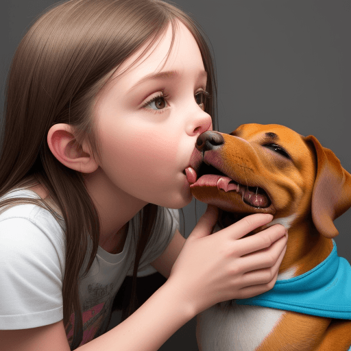 AI generated: Girl sucking dog