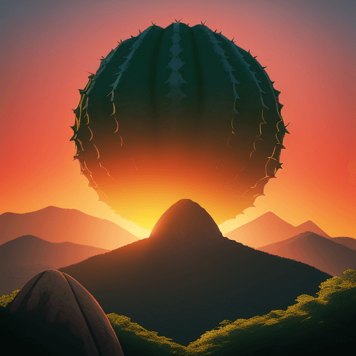 AI generated: Design a logo for a Brazilian online cactus store, featuring the iconic "Pedra Grande" mountain of A...
