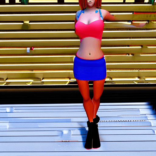 AI generated: sexy 20 year old girl ,  realistic ,facing viewer,standing, sexy tight clothes, showing lots of skin...