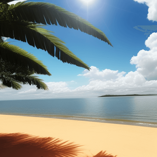 AI generated: Imagem lanchonete maré mansa guaratuba  parana animada com brilho sol ao fundo