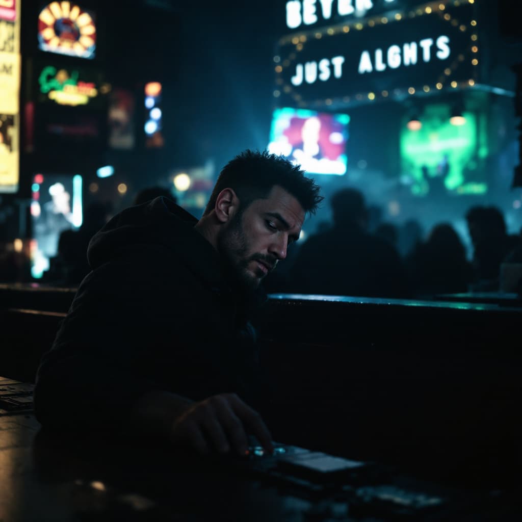AI generated: High resolution photography, actor william smith, night club