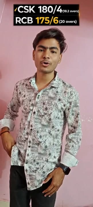 AI generated video: Create a video for real cricket match csk vs rcb
