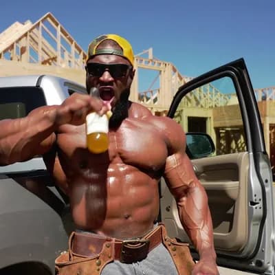 AI generated video: Vidéo ultra-photorealiste verticale 9:16, style selfie chantier filmé smartphone, lumière solaire du...