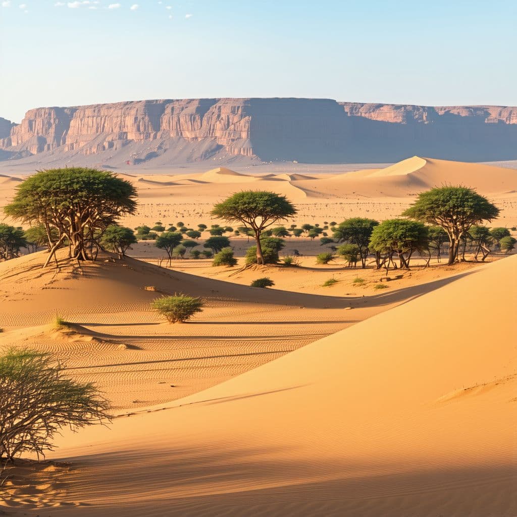 AI generated: A desert scene in Africa 8K resolution