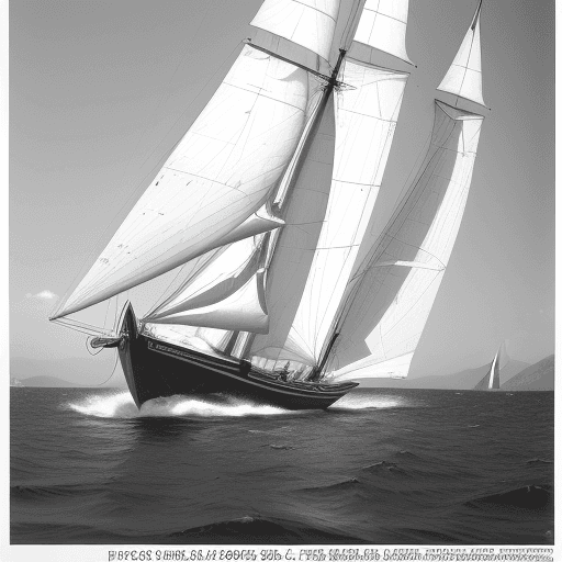 AI generated: High resolution photography inspired by "Flying Spinnakers" legendary photo from Rosenthal collectio...
