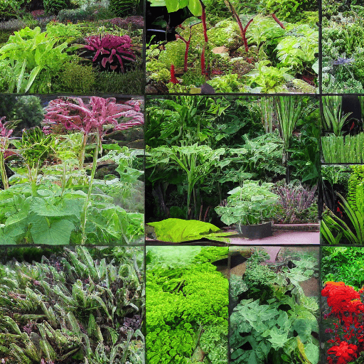 AI generated: a collection of plants in a garden
