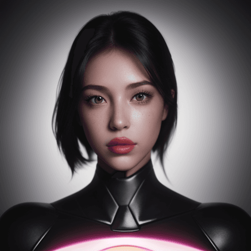 AI generated: hyper realistic lips image flash light background