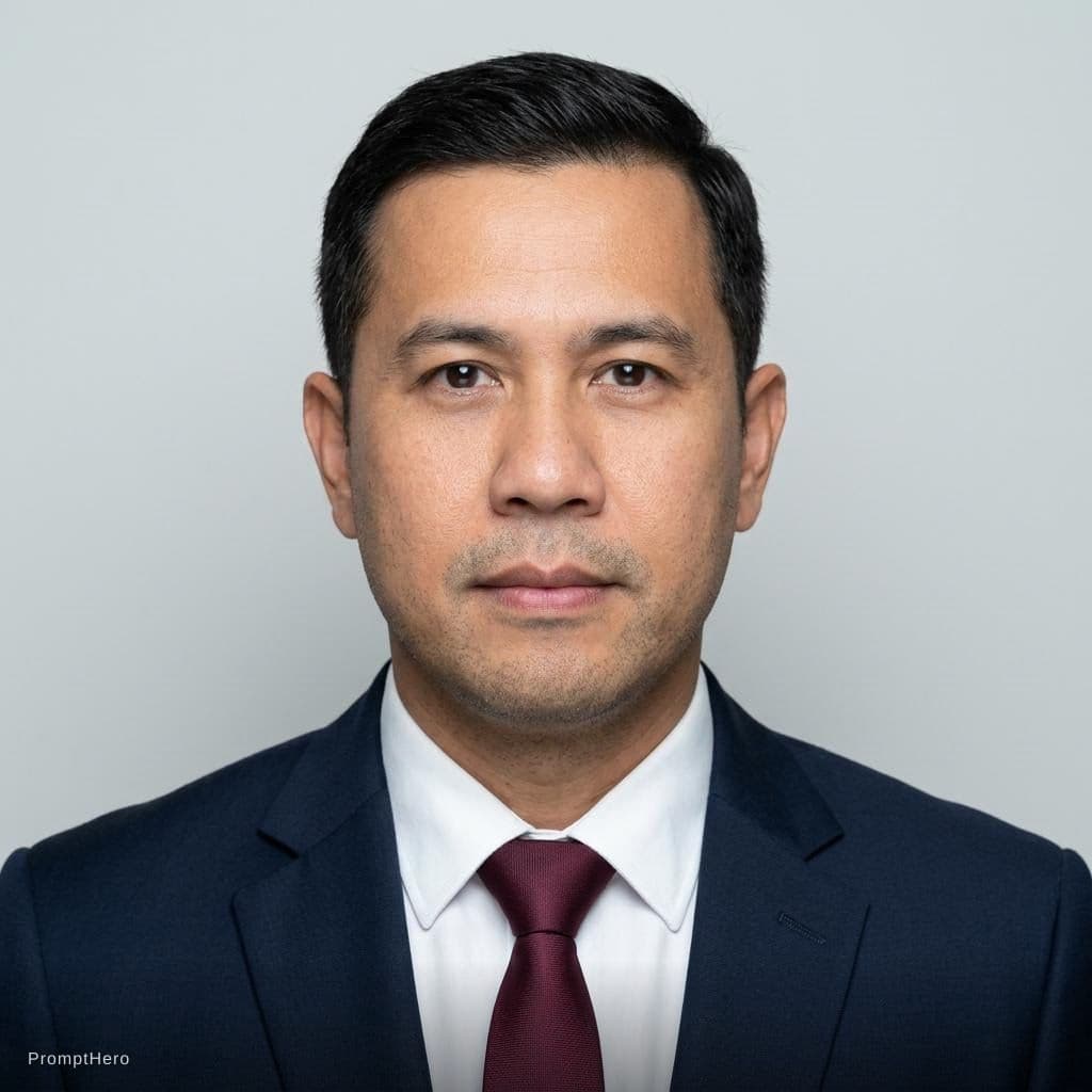 AI generated: passport photo man