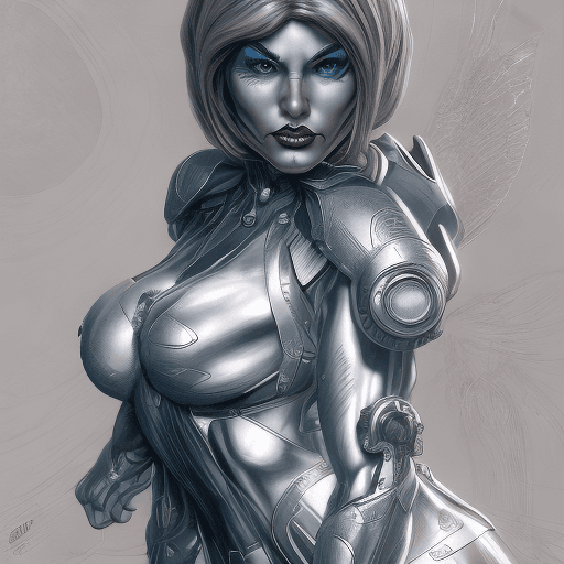 AI generated: woman dressed up as a comic book character, in the style of realistic and hyper-detailed renderings,...