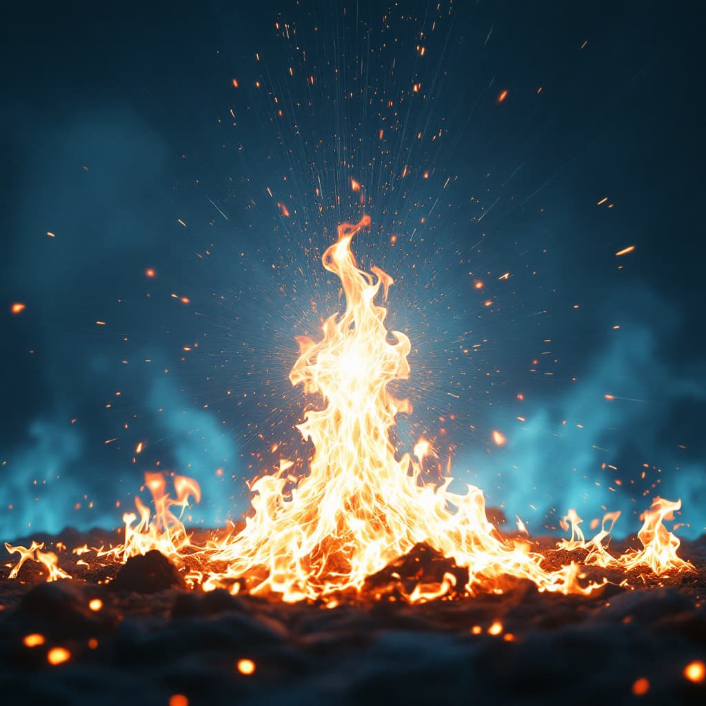 AI generated: render, text [BlueGameYT], white color, flames, bright light emanating from center, high contrast, e...